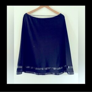 Tempted Satin Trimmed Midi Skirt Size 2X